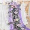 1.8m Wedding Arch Artificial Flowers Garland Eucalyptus Flower Garland for Table Floral Garland with Flowers for Backdrop Wall Thanksgiving Decoration