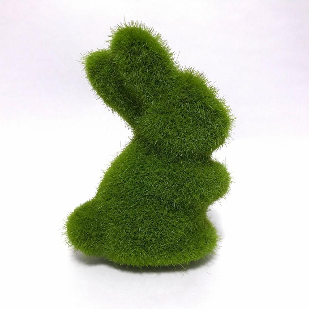 Статуэтки Украшения Пасхальный Искусственный Мох Зайчик Искусственный Газон Садовые Украшения Домашний Офисный Декор