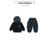 Girls' Korean-Style Leopard Print Hooded Sweatshirt and Pants Set - 2025 Spring/Autumn Fashion