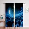Dreamy Universe Starry Sky 3d Printed Curtain Bedroom Living Room Study Room Decorative Curtain Easy To Wash And Care 2 Pieces
