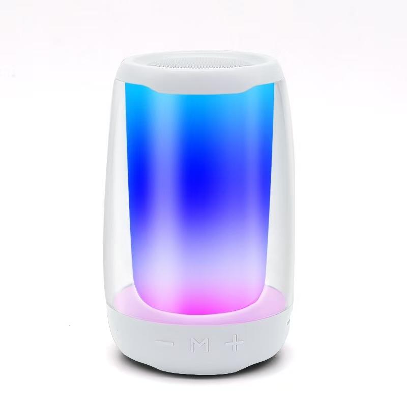 Портативная Bluetooth-колонка, разноцветные огни, ночник, атмосферные лампы, громкоговоритель, воспроизведение с USB/TF-карты, AUX, несколько режимов подключения