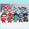 Unique Superhero Keychain Dark Version Featuring Captain America Hulk Batman Iron Man