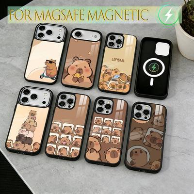Capybara Phone Case For iPhone17,16,15,14,13,12,11 Plus,Pro Magnetic For Magsafe Wireless Charging