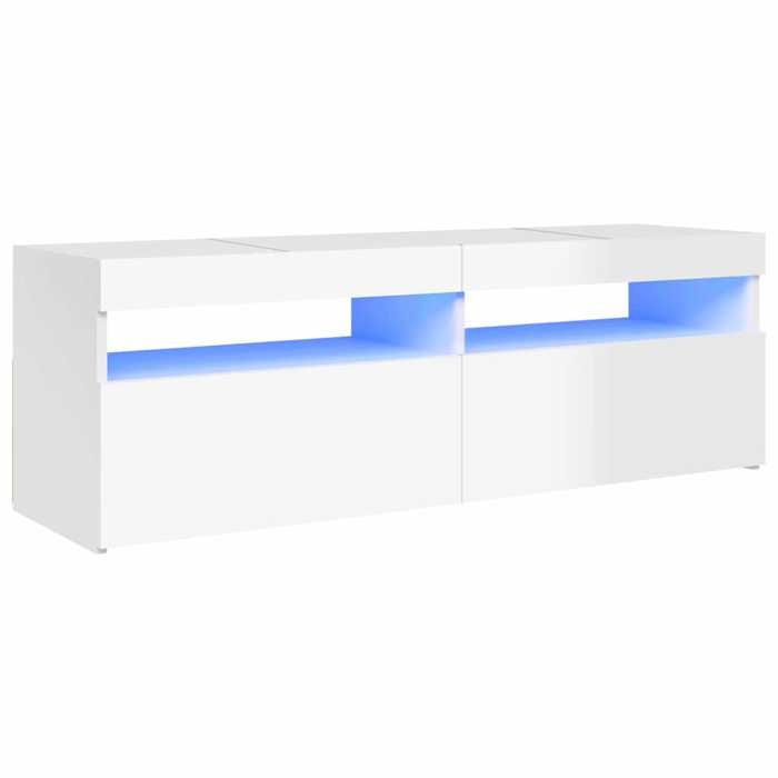 VidaXL Meuble TV avec Lumières LED Armoire Basse Centre de Divertissement Meuble Stéréo Salon Salle de Séjour Intérieur 804379