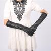 Women's 50CM Extra Long PU Leather Over-Elbow Gloves - Fashionable Imitation Leather Arm Covers