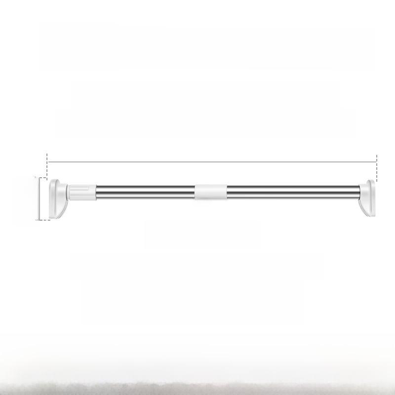 Телескопическая штанга из нержавеющей стали для сушки одежды и штора, без сверления, для ванной комнаты и гардероба