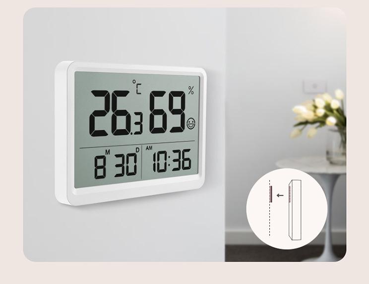 Ультратонкие настенные магнитные часы с термометром и гигрометром