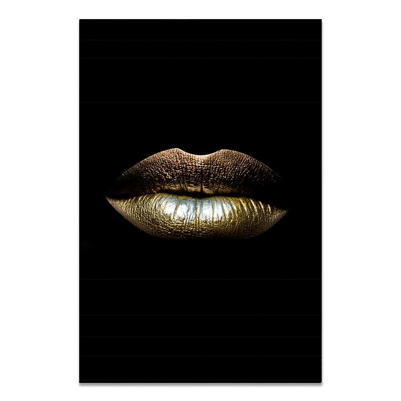 Золотая и черная современная модель макияжа, африканская женщина, холст, настенные художественные картины, модная девушка, принты плакатов для гостиной, домашний декор