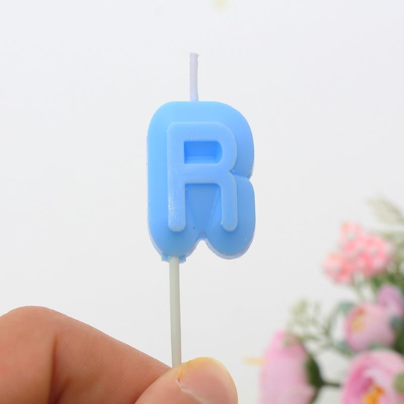 Smokeless Macaron Color Letter Birthday Cake Candle Cake Accessories for Party Supplies Colorful Colorful Birthday Candles