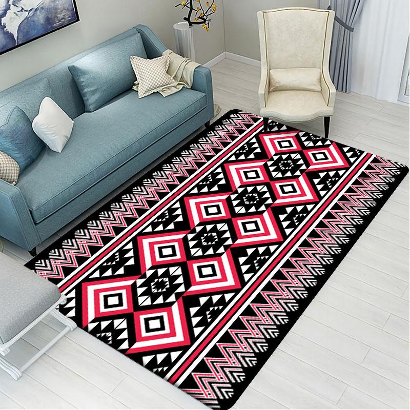 Напольный коврик с геометрическим рисунком для ванной комнаты, нескользящий водопоглощающий коврик для гостиной, дверной коврик, коврик для пола, вечерние