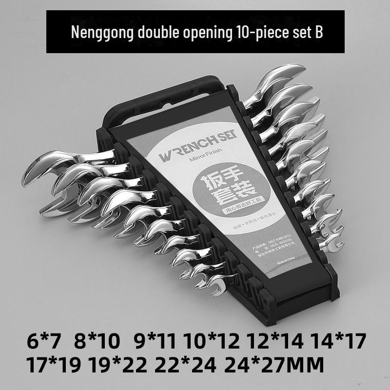 Набор многофункциональных двусторонних ключей с трещоткой Green Forest