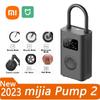 Mijia Air Pump 2 Boost Mini Portable Electric Air Compressor Treasure 150PSI Type-C LED Multitool Inflator For Motorcycle Car Soccer