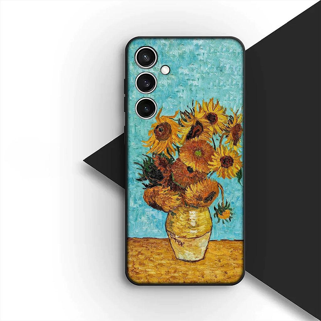 Чехол для телефона "Звездная ночь" Ван Гога подсолнух для Motorola Moto Edge 70 60 Fusion NEO Pro G Stylus G56 G96 G04 G05 20 Корпус