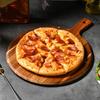 Wooden Pizza Pan with Long Handle Round Multifunction Cutting Chopping Board Vegetable Cake Bread Dessert Steak Meat Serving Tray Platter Kitchen