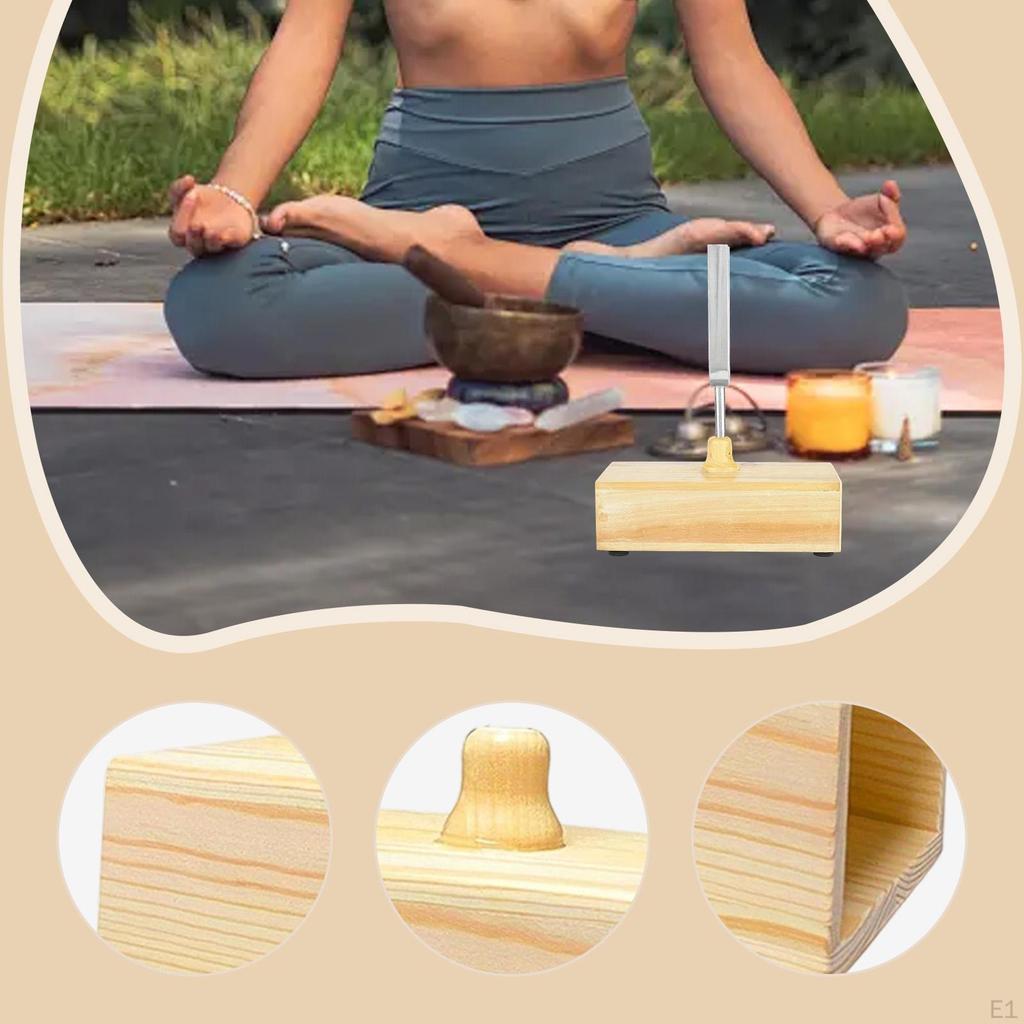 Wooden Tuning Fork Resonance Box,for Meditation Compact Professional Sturdy Portable Relaxation