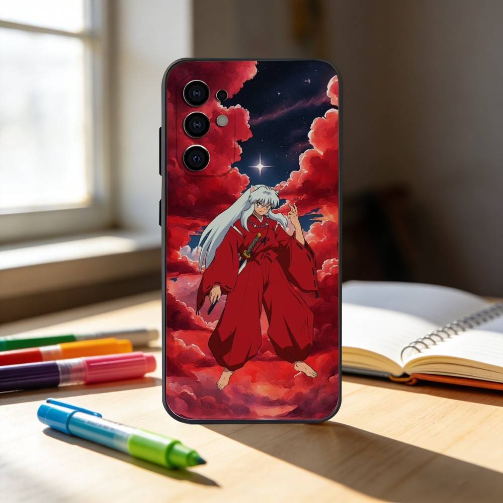 A-Аниме I-ИНУЯША C-Милый Чехол Для Телефона Для Samsung S25,S24,S21,S22,S23,S30,Ultra,S20,Plus,Fe,Note,10,9,5G Черный Чехол