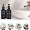 Refillable Shampoo and Conditioner Bottles Matte Black Hands Dish Soap Dispenser Bathroom Lotion Pump Bottle