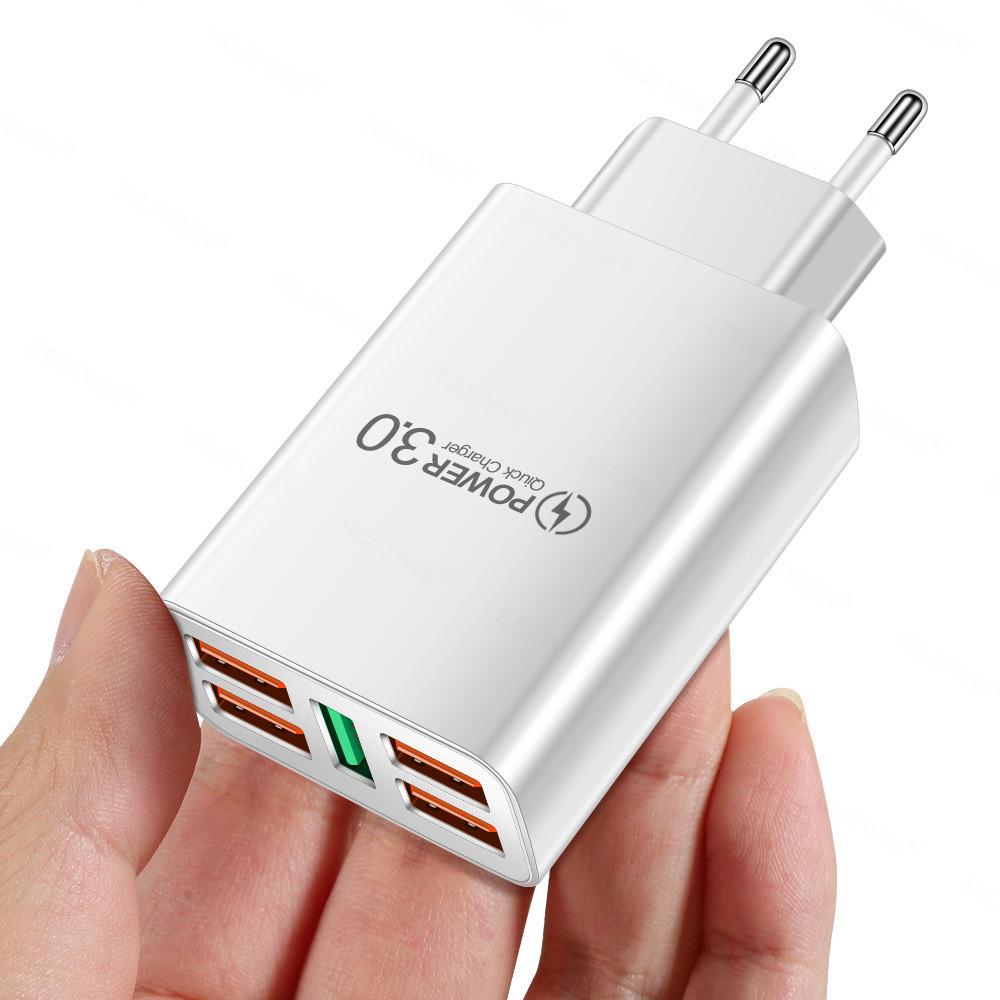VAORLO Зарядное устройство для телефона 5.1A, 5 USB-портов, быстрая зарядка, зарядное устройство ЕС, США для iphone 11pro 11 13pro, быстрая зарядка