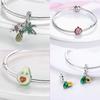 Copper Cherry Strawberry Avocado Fruit Original Charms Beads Fit Charms Pendant For Woman Jewelry Making Fine Gift