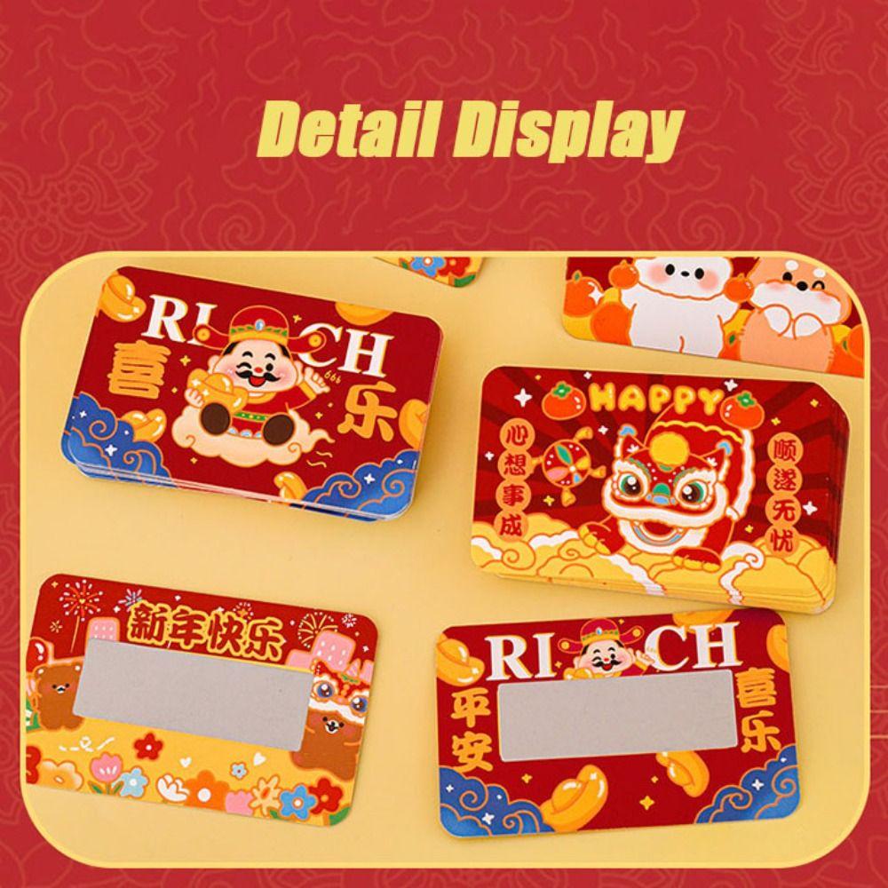 60Pcs 60Pcs Scratch-off Cards Cartoon Surprise Lucky Cards Fashion Vouchers Tickets Decoration