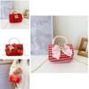 Charming Red Pearl Handbag For Girls Adorable Small Shoulder Bag For Kids