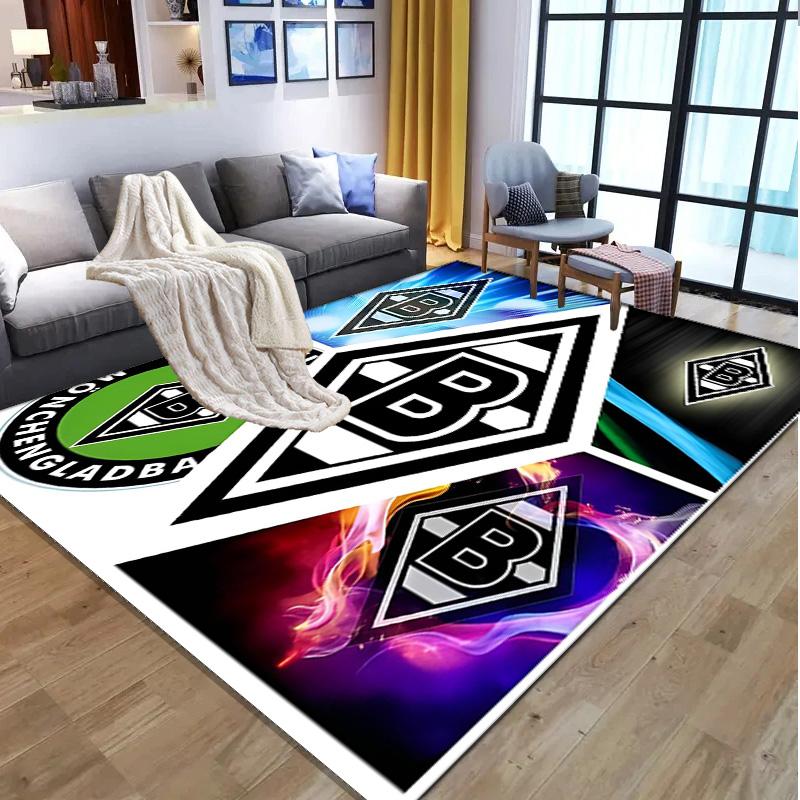 Borussia Monchengladbach Pattern Rug, Indoor/Outdoor Mat, for Picnic, Gameroom, Bedroom, Office, Living Room, Home Decor Carpet, Birthday Gift
