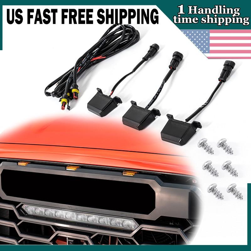Front Grille Light LED Amber Lamp ASSY For Tundra Sequoia PRO 2022-2024 2023 US