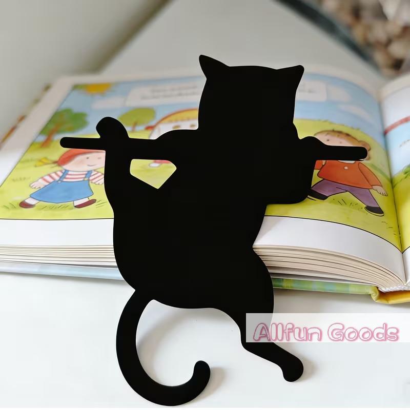 [TG835]Cute Creative Metal Black Cat Bookmark For Library Room Journal Gift Classroom Desk Bookshelf Stationery Metal Bookmark