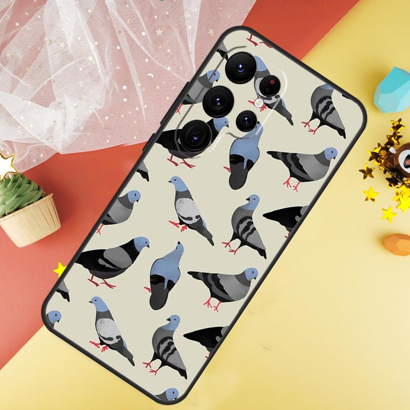 Pigeons Collage Phone Case For Samsung Galaxy S26 S25 Ultra S23 S21 S20 S22 S24 FE S10 Plus Cover Coque
