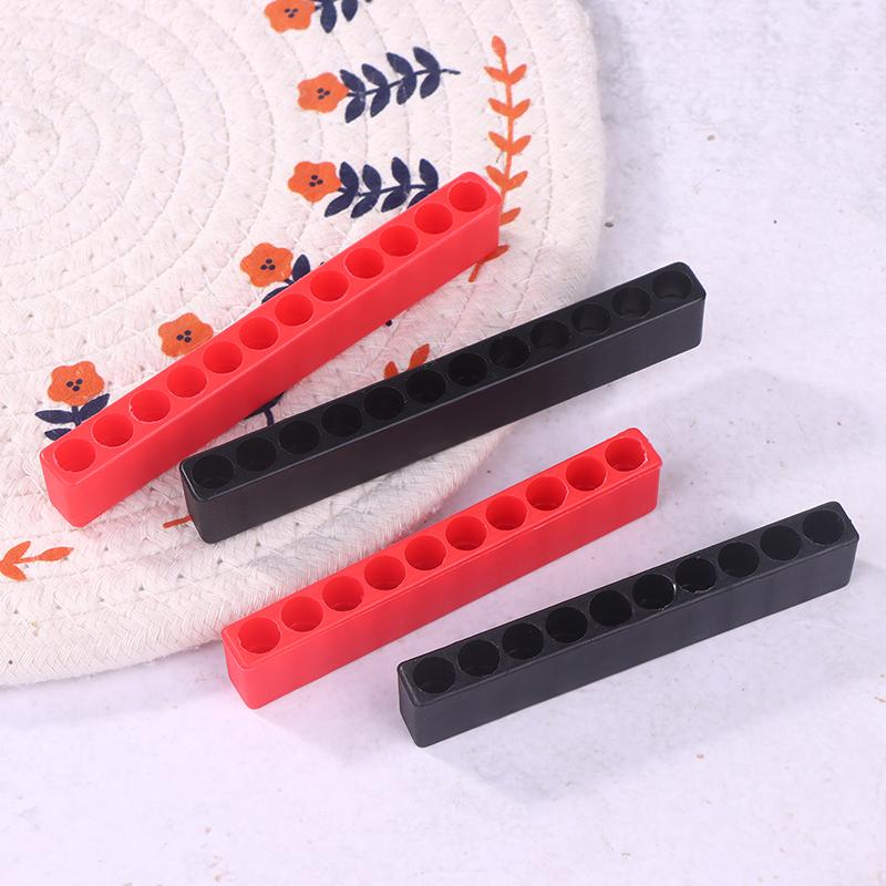 4 шт. Держатель для бит отвертки на 10/12 отверстий, мягкий резиновый органайзер, шестигранный хвостовик 1/4 дюйма, подставка-кейс для бит отвертки и сверла, электроинструмент