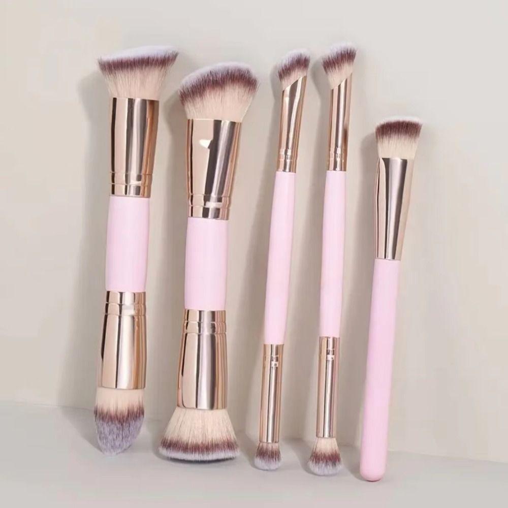 2/4/5Pcs Angled Top Dual-ended Makeup Brushes Double-Headed Makeup Brush Beauty Application