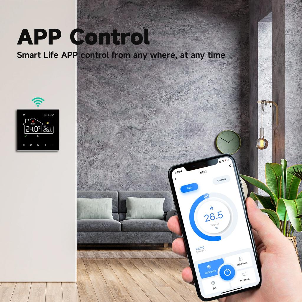 Новый Tuya WiFi Smart Thermostat Электрический нагреватель воды Газовый котел Регулятор температуры Работает с Alexa, Google Home, Alice