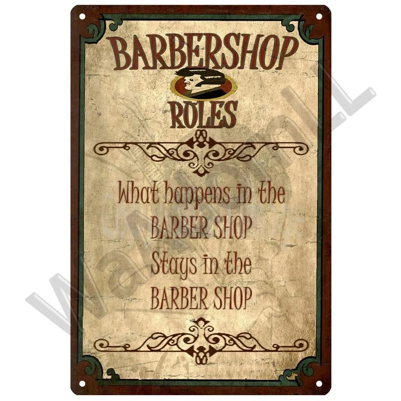 Парикмахерская Ретро Паб Бар украшения жестяная вывеска потертый шик домашний декор доска металлическая вывеска настенный постер винтажный декор искусство винтаж