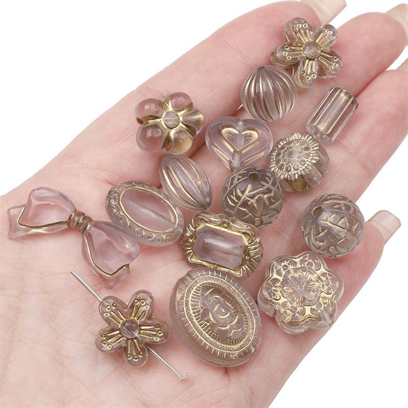 Акриловые прозрачные винтажные матовые золотые бусины ручной работы браслет ожерелье бусины бусины ювелирные изделия аксессуары подвески аксессуары