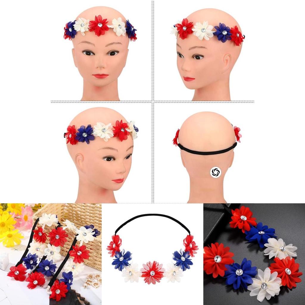 Реалистичный патриотический венок-ободок для празднования Дня независимости