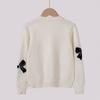 Spring and Autumn Korean Style Bowknot Jacquard Children's Cardigan Sweater Jacket Girls Knitted Cardigan