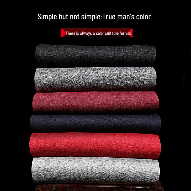 Langsha Мужские утягивающие брюки из хлопка и шерсти на осень/зиму