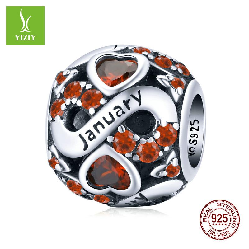 Декабрьский камень рождения Бижутерия из бусин Серебро S925 Созвездие Переводная бусина Bsc508