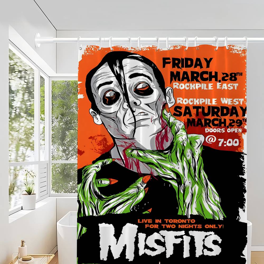 M-Misfits Hot 1 Piece Of 150X180Cm Printed Shower Curtain Partition Bathroom Waterproof And Mold Resistant
