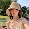 Модная рыбацкая шляпа в корейском стиле, тонкая шаль, шляпа от солнца, шляпа рыбака из плетеной соломы в корейском стиле, дышащая, складная, полая, пляжная