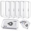 Elesunory Plastic Playing Card Box, Snap-Closed Poker Game Deck Holder, Holds 16 Standard Size Card Games