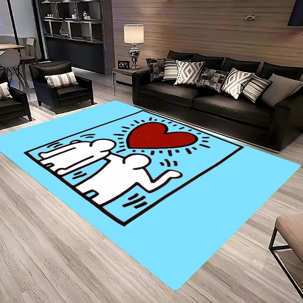 Creative Abstract Figure Rug – Bold Living Room & Lounge Decor | Non-Slip Artistic Floor Mat for Modern Home Spaces