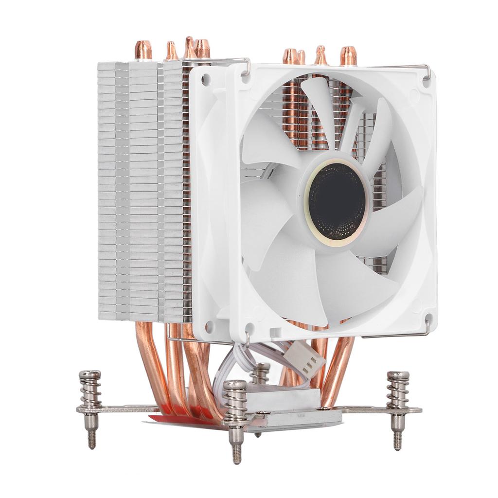 CPU Cooling Fan 3.5in 4 Heat Pipes 3pin 12VDC 2000RPM Hydraulic Bearing CPU Air Cooler with Backplate for Motherboard