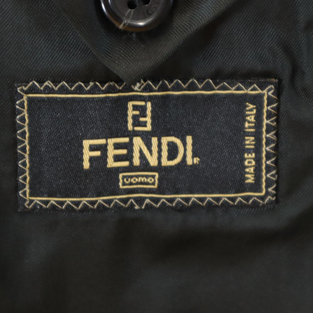 Fendi Сделано в Италии приталенный пиджак черный Мужской Б/У
