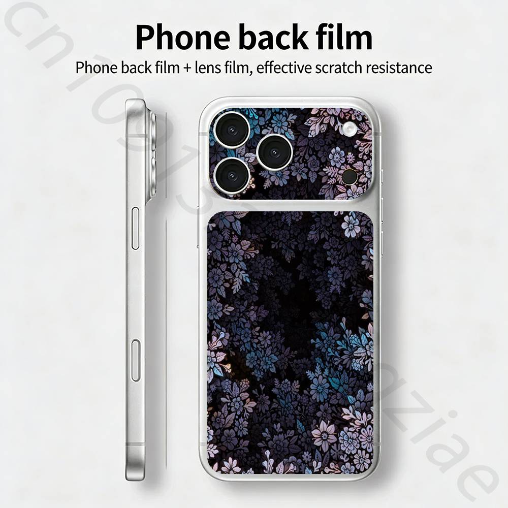 Цветочная наклейка-скин Decal Skin Wrap для iPhone 17 Pro/Pro max Защитная пленка для задней панели, рамки, камеры