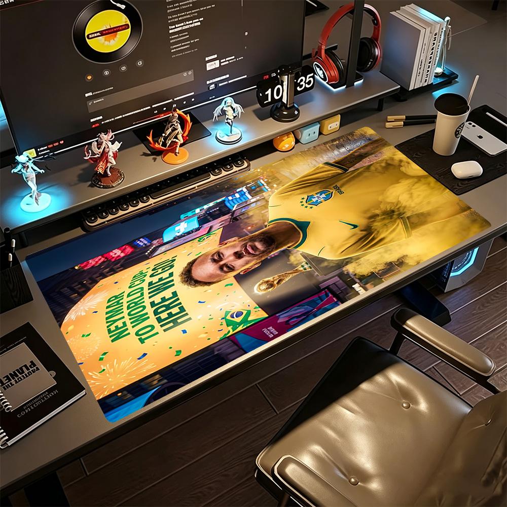 Neymar S Shadow Portrait Gaming Mouse Pad Desk Mat Office Mouse Mats Nonslip Rubber Bottom Perfect Gift For Gamers
