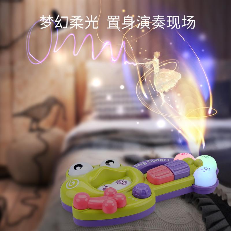 Five Star Frog Гитара Музыка Свет Индукция Многофункциональный Детский Образовательный Ранний Обучающий Музыкальный Инструмент Игрушка