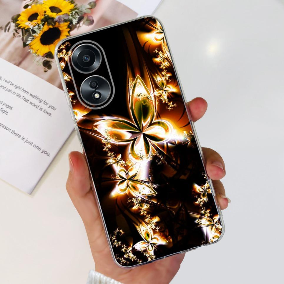 Case For Oppo A58 4G Cute Butterfly Soft Clear Shockproof Phone Cover For OppoA58 OppoA58 A 58 4G CPH2577 Fundas Capa Coque