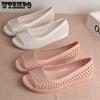 Fish Mouth Beach Women's Sandals Hollow Breathable Non Slip Sandals White Work Shoes Soft Thick Soles
