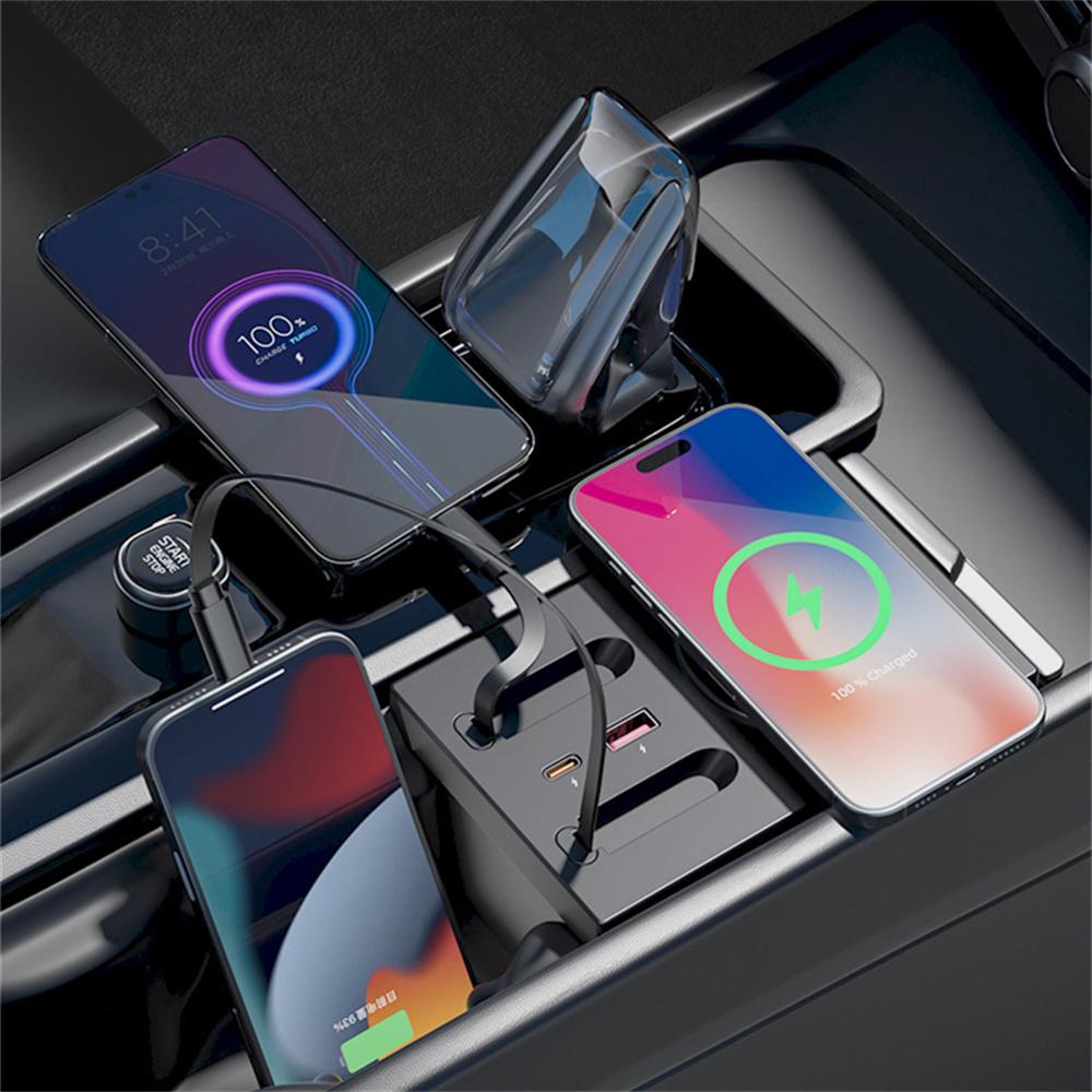 Magnetic Adsorption Wireless Charging Explansion Dock For Volvo XC60 XC90 S90 V90 S60